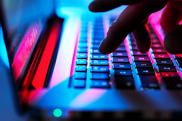 Online Master's Degree Program Colorful laptop screen