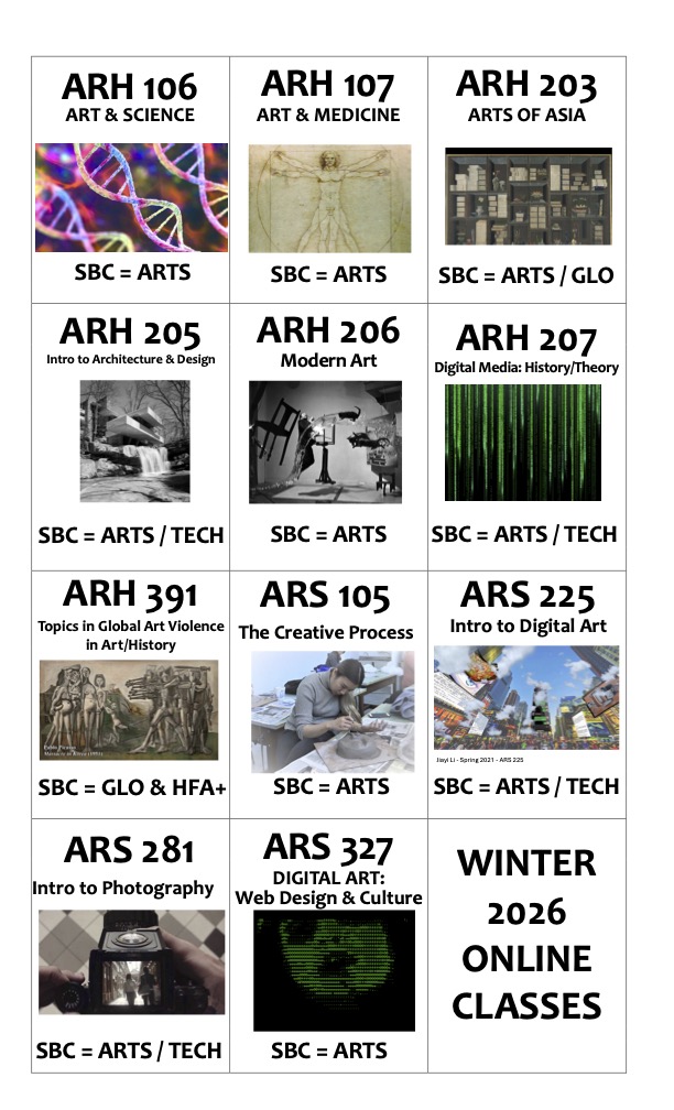 SBUART Winter 2025 courses