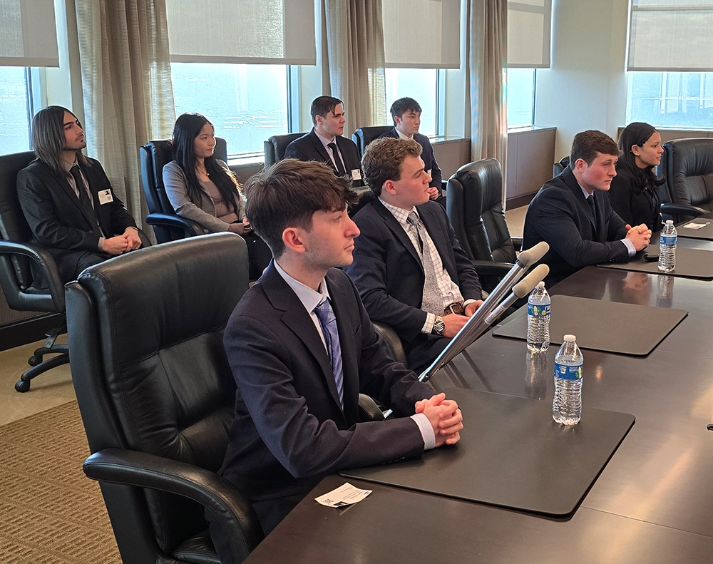 students at a site visit