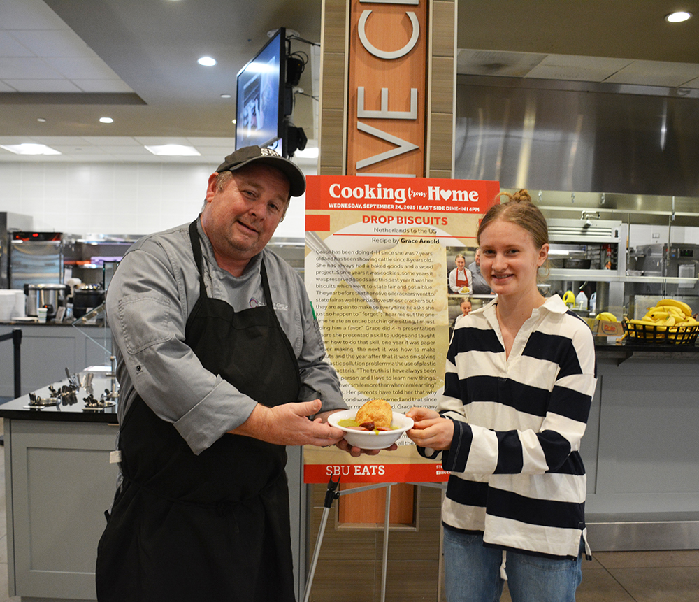 SBU Eats Executive Chef Kevin with Grace Arnold