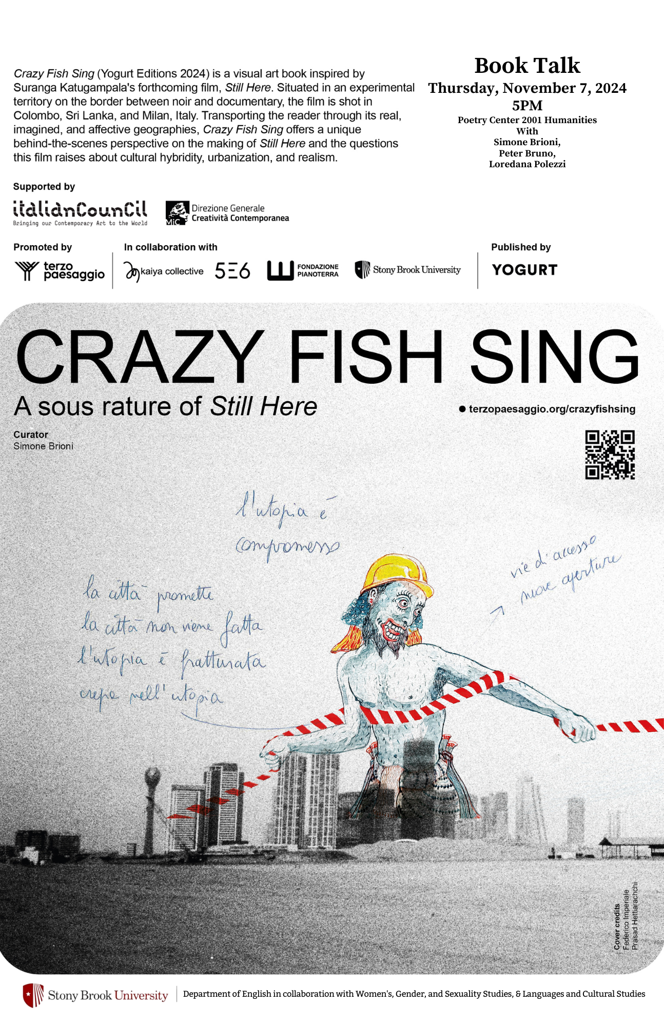 Crazy fish sing poster