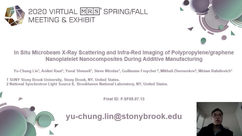 In-situ Microbeam X-ray Scattering and Infra-Red Imaging of Polypropylene Graphene Nanoplatelet Nanocomposites During Additive Manufactruing 