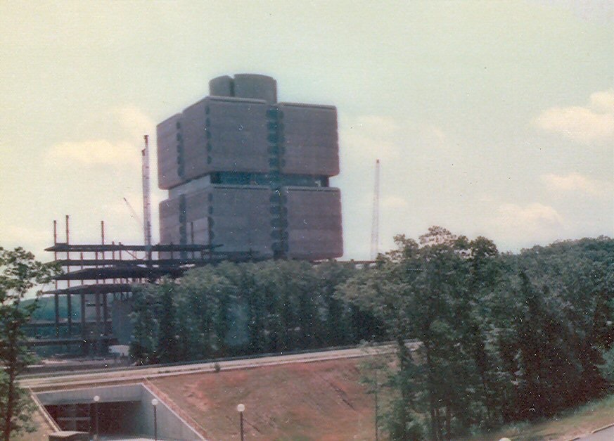 Stony Brook University, Basic Health Sciences Research Tower, 1975. Photograph by Daniel Lack, 1975, BS Biology.