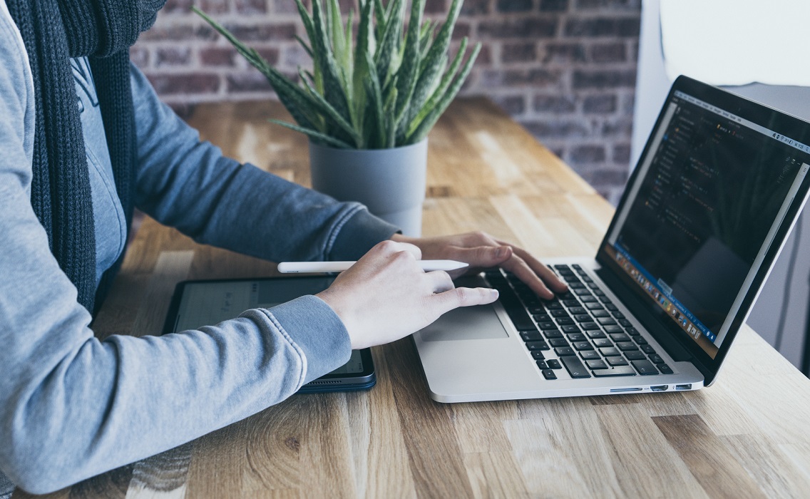 Person using laptop