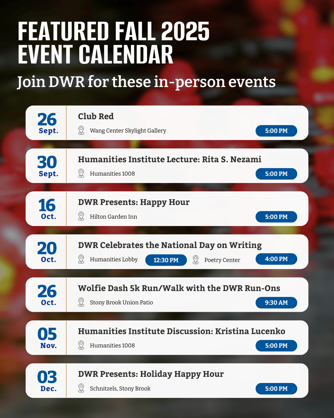 Department of Writing and Rhetoric EVENTS